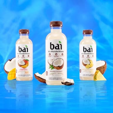 Bai Antioxidant Infused Water Beverage, Molokai Coconut, with Vitamin C and No Artificial Sweeteners, 18 Fluid Ounce Bottle, 12 Pack - Image 7