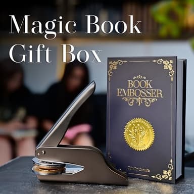 CasaFit Book Embosser Personalized - Custom Library Stamp with Metal Carving Molds | for Book Lovers/Teachers/Students Unforgettable Gift - Image 3