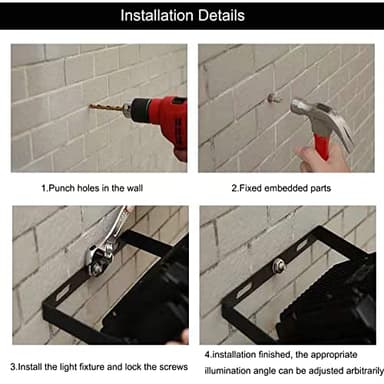 2Pack-150W LED Flood Light Outdoor,16500lm LED Work Light with 6FT US Plug,IP66 Waterproof Exterior Security Lights,6000K Daylight White Outside Floodlights Slim Design for Playground Yard Stadium - Image 6