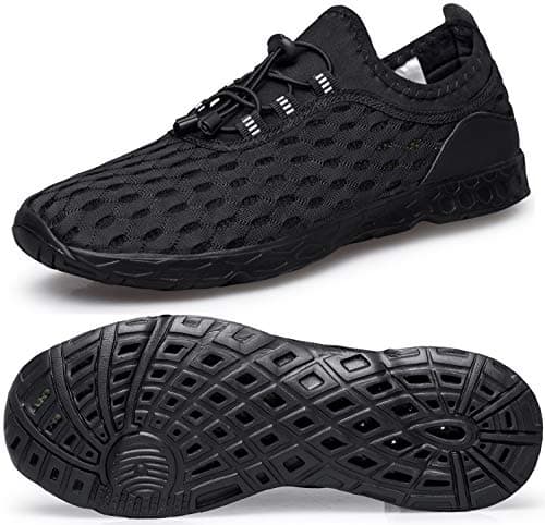 DOUSSPRT Women's Water Shoes Quick Drying Sports Aqua Shoes DarkBlack Size 7 - Image 1