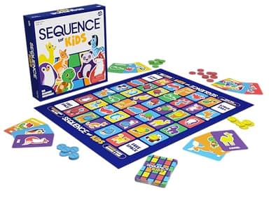 SEQUENCE for Kids -- The 'No Reading Required' Strategy Game by Jax and Goliath, Multi Color, 11 inches (2-4 players) (Packaging May Vary) - Image 2