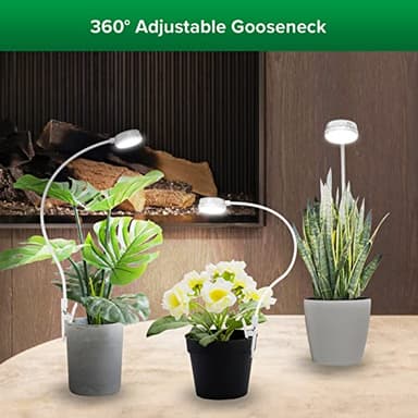 SANSI Grow Lights for Indoor Plants, Pot Clip LED Plant Lights for Indoor Growing, Full Spectrum, with 4-Level Dimmable, Auto On Off 3 6 12 Hrs Timer for Small Plants, Gardening Gifts White 5V 4-Pack - Image 6