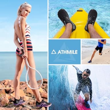 ATHMILE Hiking Barefoot Water Shoes for Women Men Beach Swim Aqua Pool River Quick Dry Athletic Wide Toe Outdoor Sport Kayaking Boating Rock Climbing Yoga Lake - Image 7