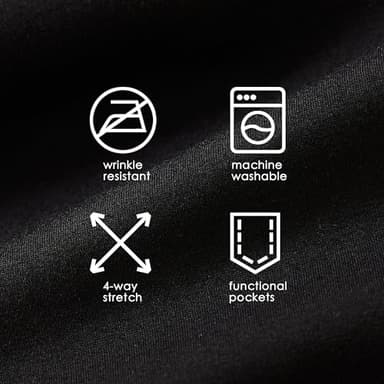 Willit 31" Women's Yoga Dress Pants Bootcut Stretch Work Slacks Office Business Casual Pants Belt Loops 4 Pockets Black M - Image 5