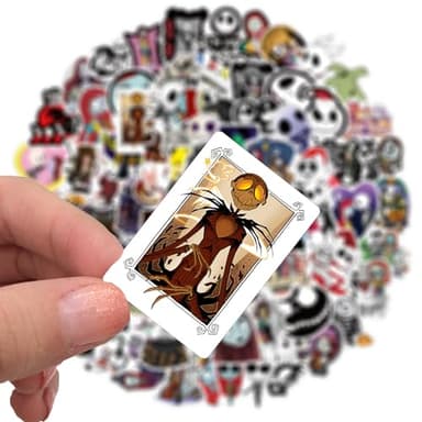 100Pcs The Nightmare Before Christmas Stickers for Water Bottles Skateboard Luggage Laptop Bumper Waterproof Vinyl Halloween Stickers Bulk for Boys Teens Adults (The Nightmare Before Christmas) - Image 5