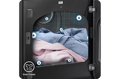 Samsung Smart 4.7 Cu Ft Top Load Washer & 7.4 Cu Ft Electric Dryer, Sensor Stops Overdrying, Low Vibration Quiet Wash, WaterJet w/Power Cords, Hoses, Vent Duct, 1 Year CPS Protection Bundle (Black) - Image 6