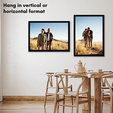 Americanflat 20x28 Picture Frame with Polished Plexiglass - Black Picture Frame - Wide Photo Frames Made of Engineered Wood for Vertical or Horizontal Wall Display - Epic Collection - Black - Image 5