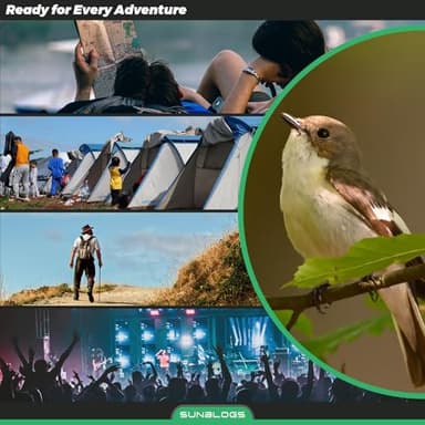 12x42 HD Binoculars for Adults High Powered, Super Bright BAK4 Prism Waterproof Binoculars with Low Light Vision for Bird Watching Outdoor Hunting Travel Hiking Sports Stargazing Cruise (Green) - Image 7