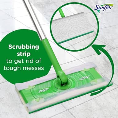 Swiffer Sweeper 2-in-1 Mops for Floor Cleaning, Dry and Wet Multi Surface Floor Cleaner, Sweeping and Mopping Starter Kit, Includes 1 Mop + 19 Refills, 20 Piece Set - Image 6