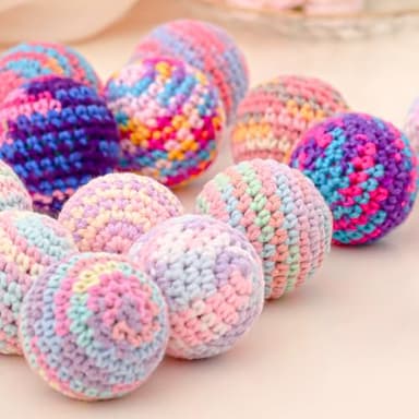 Ushang Pet Cat Toys Balls with Bell Inside, Kitten Interactive Toys, 6Pcs Colorfull Indoor Woolen Yarn Hand-Knitted Cat Chasing Balls Toy for Kitten - Image 6