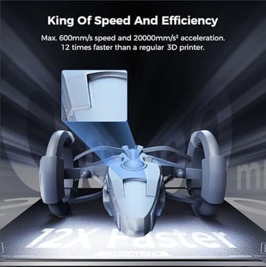 Creality K1 Max 3D Printer with Smart AI Function 600mm/s Printing Speed 20000mm/s² Acceleration, Core XY Structure 11.81x11.81x11.81 inch Large Build Volume Auto Leveling Dual-Gear Extruder - Image 2