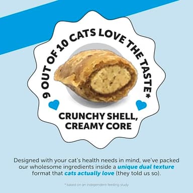 Cat Skin & Coat Health Crunchy & Creamy Chews - Omegas, Vitamin C + E, Biotin Supplement, Soothes Skin and Promotes Shiny Coat, Cat Supplements & Vitamins - Chicken (30-Day Supply) - Image 4
