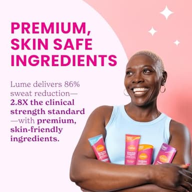 Lume Deodorant Plus Sweat Control - Smooth Solid Stick - Extra Strength Antiperspirant - 72 Hour Odor And Sweat Control - Baking Soda Free, Skin Loving - 2.6 ounce (Soft Powder) Pack of 2 - Image 3