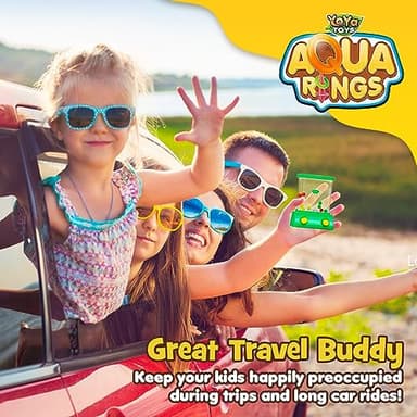 YoYa Toys Aqua Rings Handheld Water Game - Set of 2 - Water Ring Toss and Basketball Hoop Toy - Gift for Ages 3 4 5 6 7 8 9 - Nostalgic 80's 90's Retro Mini Games - Fun Car Road Trip Travel Activities - Image 5