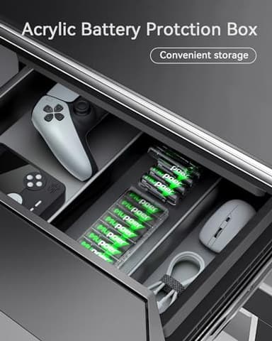 Rechargeable AAA Batteries 16 Pack,AAA Rechargeable Battery 1100mAh NiMH,1.2V Triple A Battery,Solar Battery High Capacity Low Self Discharge Pilas Recargables,3A Batteries for Remote Cordless Phone - Image 6
