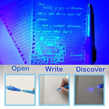 SCStyle Invisible Ink Pen 28Pcs with UV Light Magic Marker for Secret Messages, Writing Information for Birthdays, Easter, Halloween, Christmas Gifts for Students - Image 2