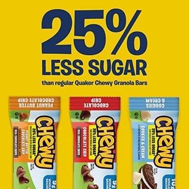 Quaker Chewy Lower Sugar Granola Bars, Chocolate Chip, 58 Count - Image 6