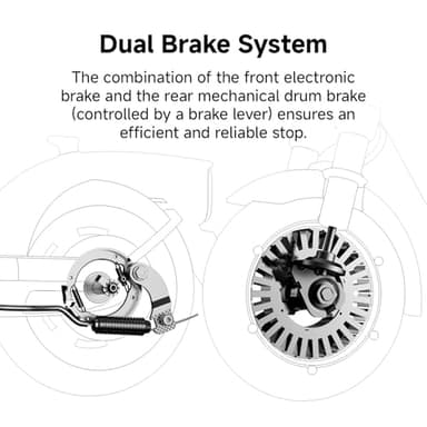 Segway Ninebot E2 Plus II Electric Scooter, 15.5 MPH, 16 Miles Max Range, Front Suspension, 8.1" Shock-Absorbing Tires, Dual Brakes, Scooter for Adults, UL-2272 2271 Certified - Image 9