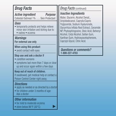 Eucerin Baby Eczema Relief Hydrogel for Dry, Itchy, Eczema-Prone Skin with Colloidal Oatmeal, Hypoallergenic, Fragrance Free and Steroid Free Body Moisturizer for Babies, 5 Fl Oz Tube - Image 8