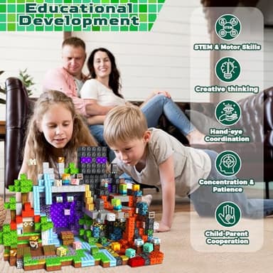 GraceDuck 300 PCS Magnetic Blocks - Magnetic Building Blocks, Stacking Magnets for Kids, Sensory Toy for STEM Montessori Sensory Toys for Kids 3+ Boys and Girls Christmas Birthday Gifts - Image 6