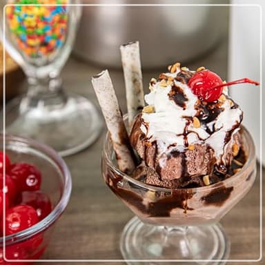 Nostalgia Electric Ice Cream Maker – Parlor Style, Old Fashioned Soft Serve Ice Cream Machine Makes Frozen Yogurt or Gelato in Minutes - Fun Kitchen Appliance – White & Dark Bown - 6 Quart - Image 5