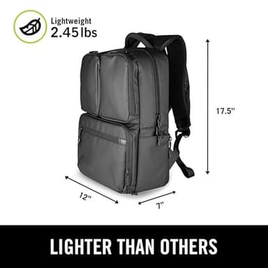 Kenneth Cole REACTION The Ryder 17-Inch Coated Polyester Travel Laptop Backpack Bag, Black - Image 5