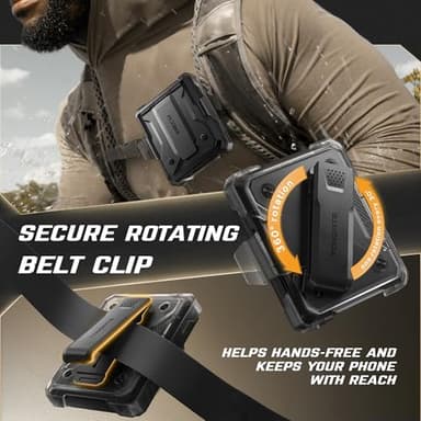 TONGATE for Motorola Razr 2025/Razr 2024 Case with Privacy Screen Protector, [Stand & Belt-Clip] [Hinge Protection Cover] [Anti-Slip], Full-Body Military Grade Protective Phone Case, Black - Image 8