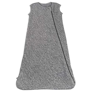 HonestBaby Organic Cotton Matelasse Wearable Blanket, Gray Heather, Medium - Image 1