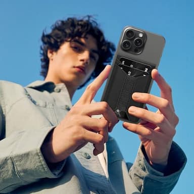 Padike for Magsafe Wallet, Magnetic Phone Wallet with Elastic Band for Extra Card Storage, Magnetic Card Holder with Adjustable Kickstand (Black) - Image 7