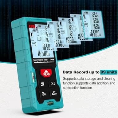Kiprim Laser Distance Measure High Accuracy 229ft LD70E Laser Tape Measure 70M Compact Laser Measurement Tool with Larger Backlit LCD Display,ft/m/in Switching,Bubble Level - Image 4