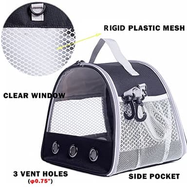 Guinea Pig Carrier, Small Animal Bird Rabbit Turtle Carrier Bag, African Hedgehog Portable Travel Carrier Outdoor Hangbag, Bird Rabbit Guinea Pig Squirrel Carrier - Image 3