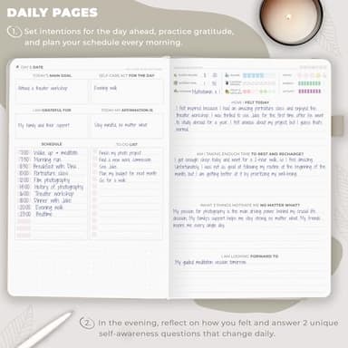 Clever Fox Self-Care Journal – Daily Reflection Notebook – Mental Health & Personal Development Planner, Meditation & Mood Log, A5 (Foggy Alps) - Image 6