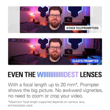 Elgato Prompter – Teleprompter with Built-in Screen for YouTube, Twitch, Zoom, MS Teams and More, Supports DSLR/Webcam/Smartphone, Drag & Drop Monitor Display, Works with Mac/PC & Stream Deck - Image 11