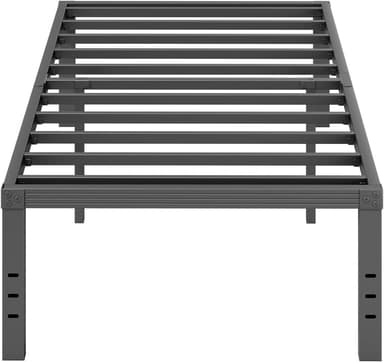 ZIYOO Twin Bed Frames, 18 Inches Platform Bed Frame, 1000lbs Heavy Duty Steel Slat, Non-Slip Design, No Box Spring Needed, Easy Assembly, Quiet Noise Free, Under Bed Storage Space, Black - Image 2
