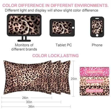 Mulberry Silk Pillow Cases King Size with Hidden Zipper, Ultra Smooth and Soft Breathable Cooling Silk Satin Pillowcase for Hair and Skin, Gifts for Women Men (Leopard Brown, 20x36 Inches, 1 Pack) - Image 7