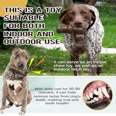 YIJISKY Ideal Chew Toy Great for Teeth Cleaning and Playtime，Dog Chew Toy for Aggressive Chewers Tough and Long-Lasting Toy for Large/Medium Dogs (Coffee) - Image 6
