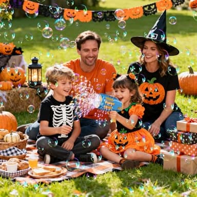 Upgraded Bubble Machine Gun, Built-in Solution, Automatic Blower, 8000+ Bubbles Per Minute for Kids Adults Maker Halloween Toys Indoor Outdoor Wedding Birthday Party - Blue - Image 2