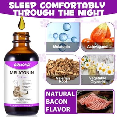 asusxcli Melatonin for Cats - Cat Calming Treats- Cat Sedative for Grooming - Helps to Support Restful Sleep for Your Cat - Cat Sleep Aid - Anxiety Relief for Cats - Image 3