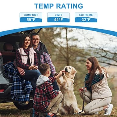 AGEMORE Cotton Flannel Double Sleeping Bag for Camping, Backpacking Or Hiking. Queen Size 2 Person Waterproof Sleeping Bag for Adults Or Teens. Lightweight with Compression Sack - Image 2