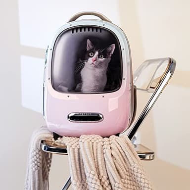 PETKIT Cat Backpack Carrier with Inbuilt Fan & Light, Airline-Approved Pet Backpack Bubble for Kitty Small Dog, Detachable Dog Backpack with Padded Strap for Travel, Hiking, Walking & Outdoor - Image 9