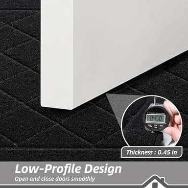 BEQHAUSE Dirt Trapper Door Mat 24" x 36", Doormat Non-Slip Entryway Rugs Washable, Dog Door Mat Stain Resistant and Absorbent Welcome Floor Mat for Front Back Door, Muddy Wet Shoes & Paws, Black - Image 4