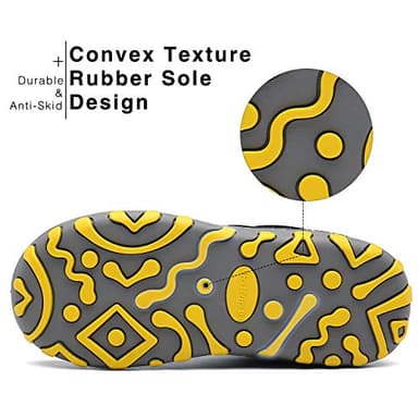 Mishansha Kids Hiking Shoes Girls Boys Toddler Outdoor Sneakers Anti-Collision Trail Running Shoe for Trekking Walking Climbing Black Size 4 Big Kid - Image 6