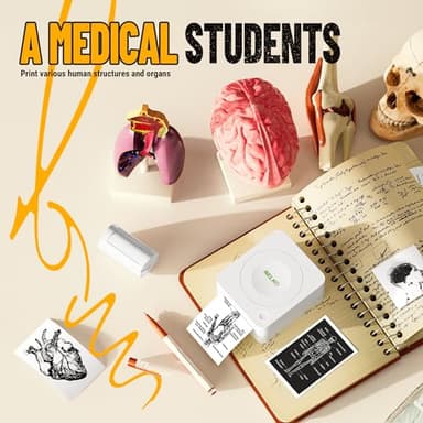 Nelko Sticker Printer, PM230 Print Pod Mini Bluetooth Portabel Sticker Maker with 3 Rolls Paper, Print Pods Mini Printer with Multiple Templates for Phone & Tablet，for School Office Home, White - Image 5