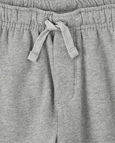 Gymboree Boys and Toddler Fleece Jogger Shorts, Heather Grey, 3T - Image 2