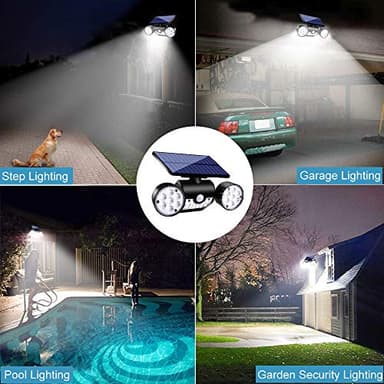 Ollivage Solar Lights Outdoor, 30 LED Solar Security Lights with Motion Sensor Outdoor Spotlights IP65 Waterproof 360° Adjustable Solar Wall Lights Outdoor for Yard Garage Patio Porch, 4 Pack - Image 7