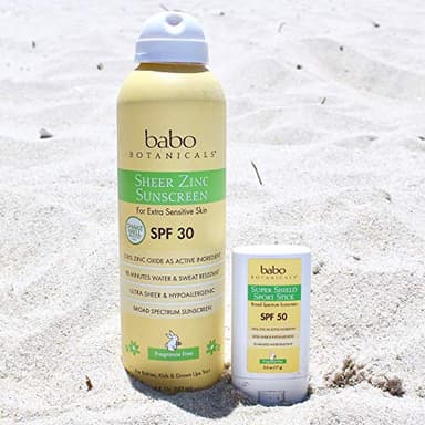 Babo Botanicals Super Shield SPF 50 Stick Sunscreen - 70% Organic Ingredients - Natural Zinc Oxide - For all ages - NSF & MADE SAFE Certified - EWG Verified - Water Resistant - Fragrance-Free - Image 8