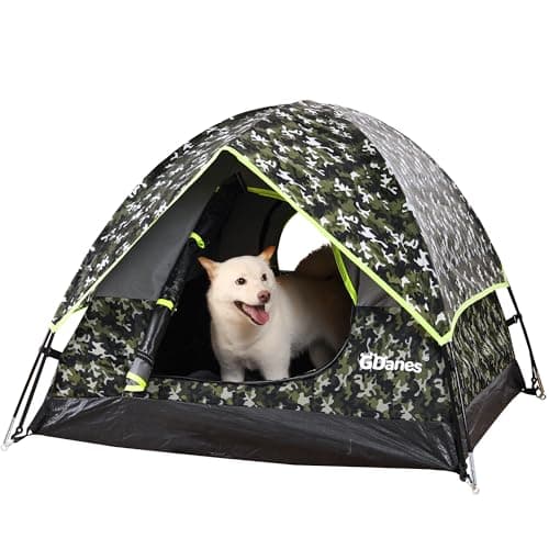 GDanes Camouflage Dog Tent House - Portable Indoor/Outdoor Dog Bed with Soft Pad for Large Dogs, 42 x 42 x 32 Inches - Image 1