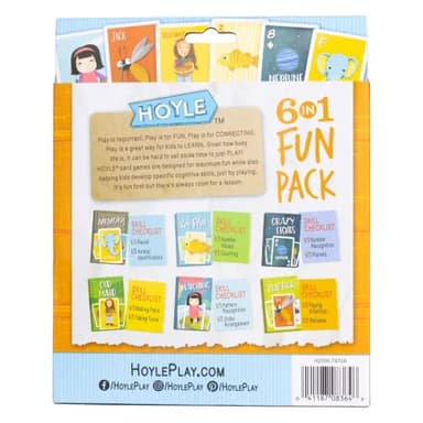 Hoyle 6-in-1 Kids Card Game Pack, 6 Fun Preschool Games in 1: Matching, Memory, Go Fish, Crazy Eights, Old Maid, Slap Jack, Ages 3+ - Image 2