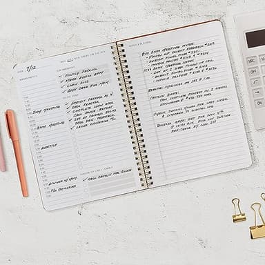 Beautiful Daily Planner And Notebook With Hourly Schedule - Aesthetic Spiral To do List Notepad to Easily Organize Your Tasks And Appointments - Stylish Book And School Or Office Supplies For Women - Image 7