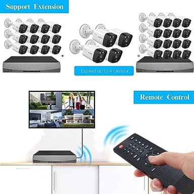 OOSSXX (4K/8.0 Megapixel & 130° Ultra Wide-Angle) 2-Way Audio PoE Outdoor Home Security Camera System Wired Outdoor Video Surveillance IP Cameras System - Image 8